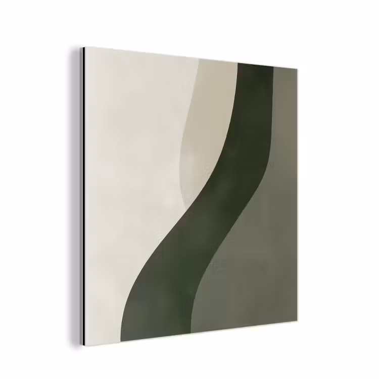 Aluminium schilderij - Japandi - Groen - Abstract - Modern — 1