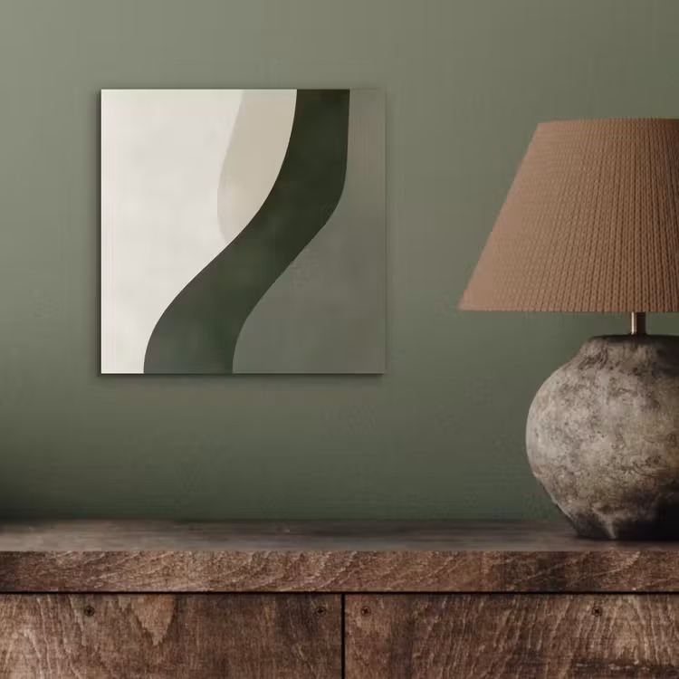Aluminium schilderij - Japandi - Groen - Abstract - Modern — 3