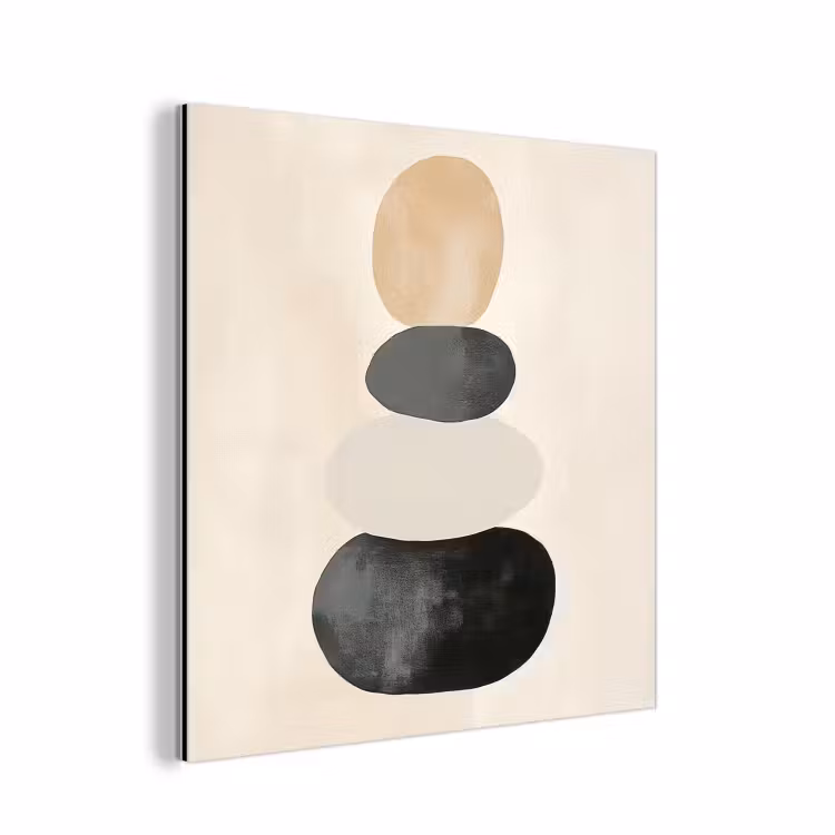 Aluminium schilderij - Japandi - Wabi sabi - Beige — 1