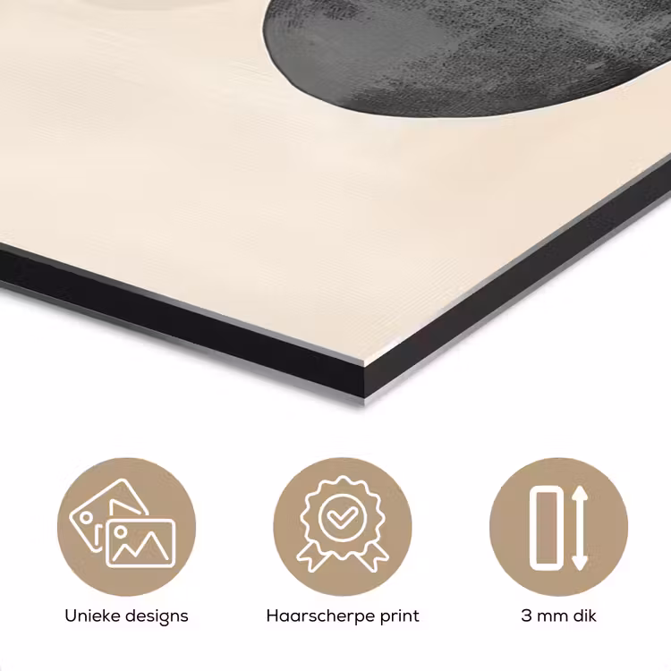 Aluminium schilderij - Japandi - Wabi sabi - Beige — 7