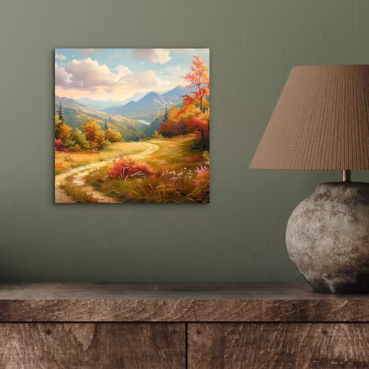 Aluminium schilderij - Landschap - Illustratie - Natuur — 3