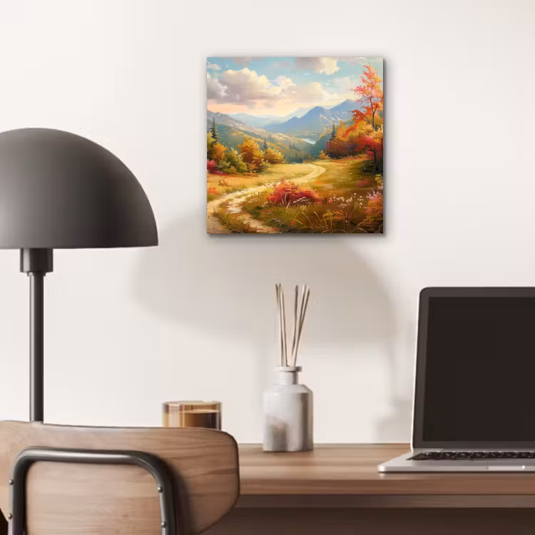 Aluminium schilderij - Landschap - Illustratie - Natuur — 6