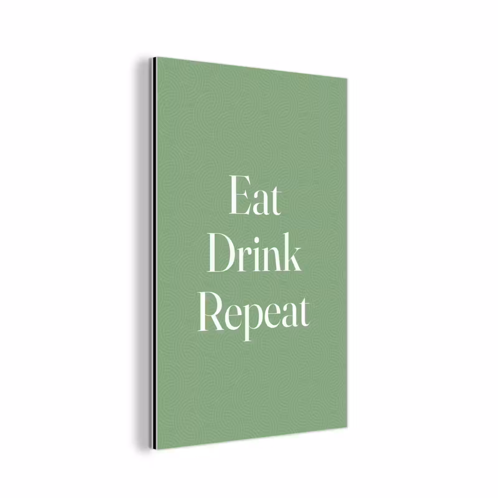 Aluminium schilderij - Eten - Drinken - Tekst - Mintgroen — 1