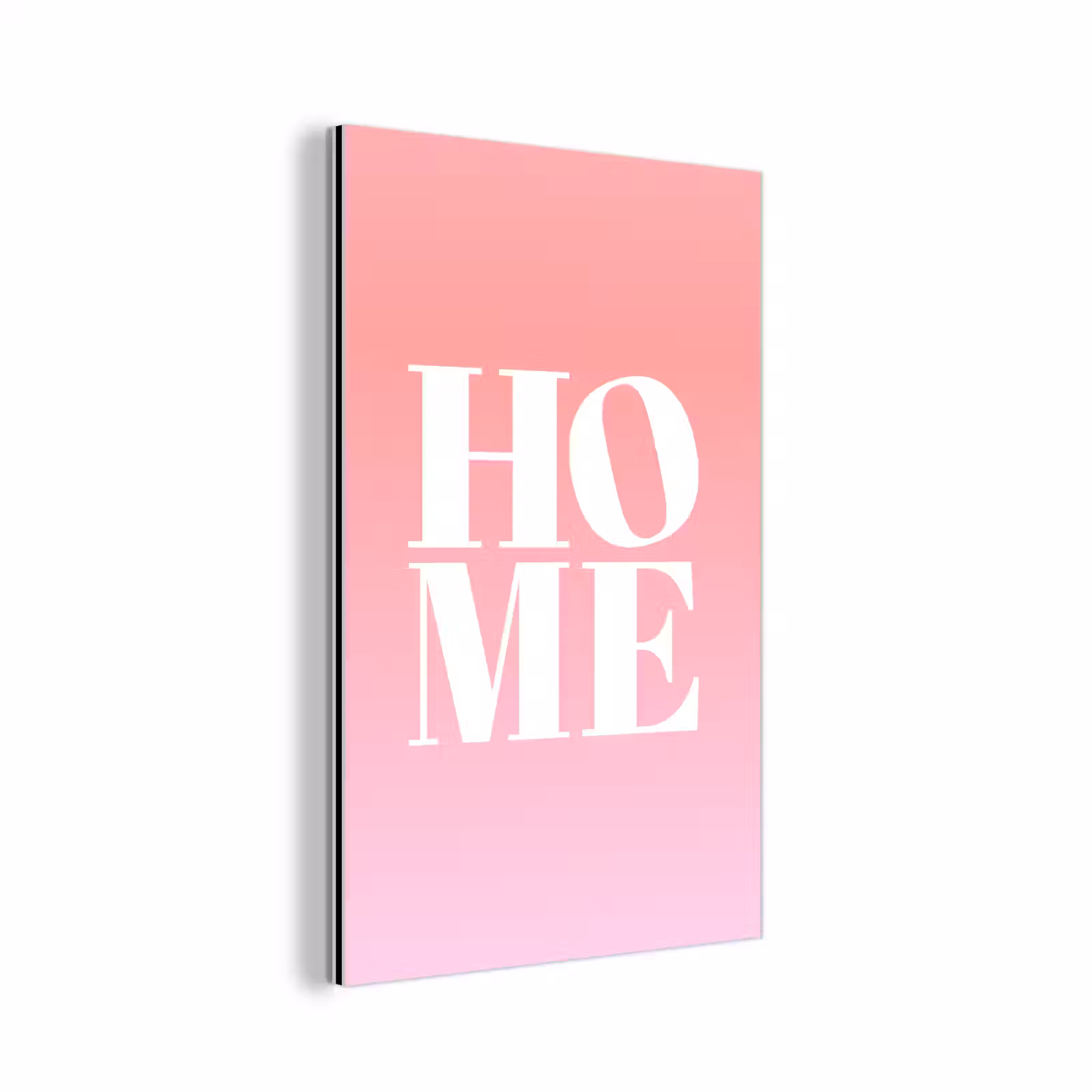 Aluminium schilderij - Home - Letters - Groot - Roze — 1