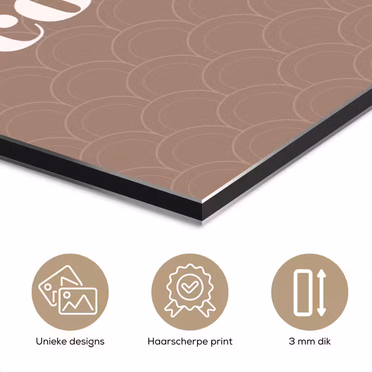 Aluminium schilderij - Cocktail - Tekst - Patroon - Wit — 7