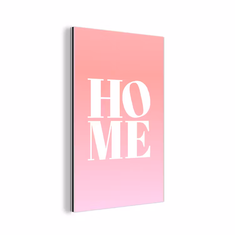 Aluminium schilderij - Home - Letters - Groot - Roze — 1
