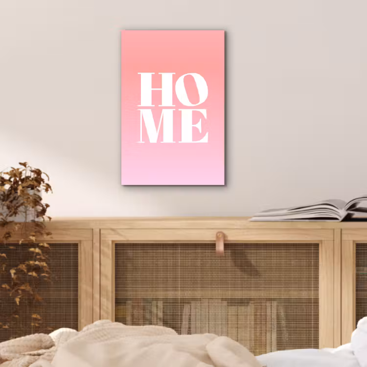Aluminium schilderij - Home - Letters - Groot - Roze — 4