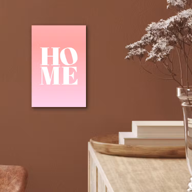 Aluminium schilderij - Home - Letters - Groot - Roze — 5