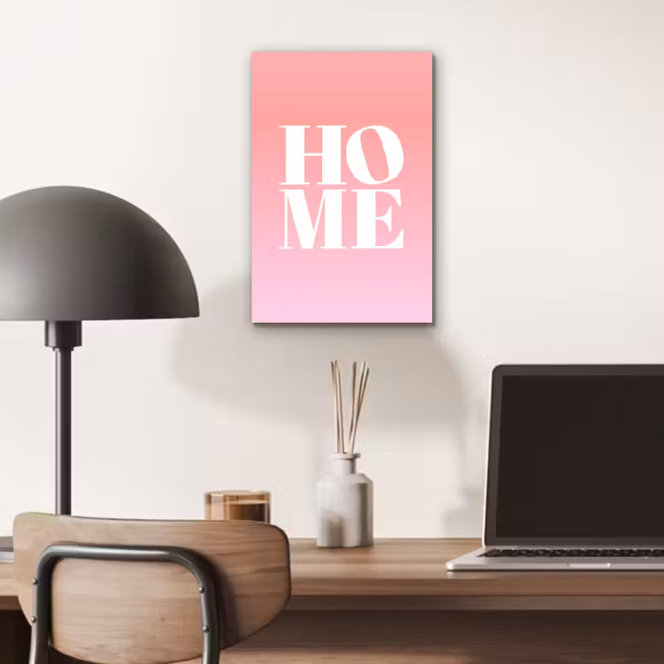 Aluminium schilderij - Home - Letters - Groot - Roze — 6