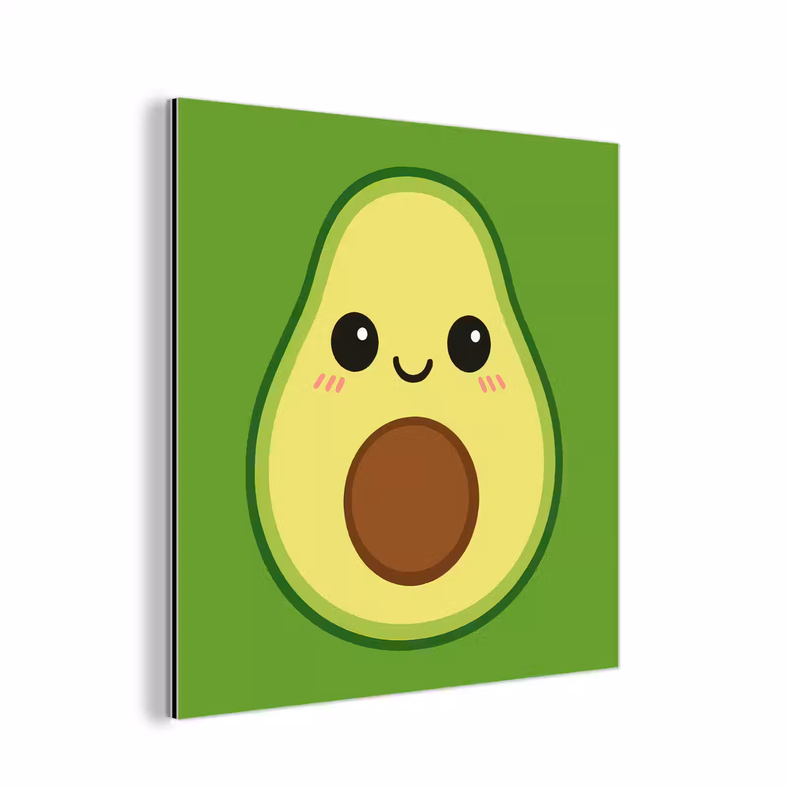 Aluminium schilderij - Avocado - Groen - Speels — 1