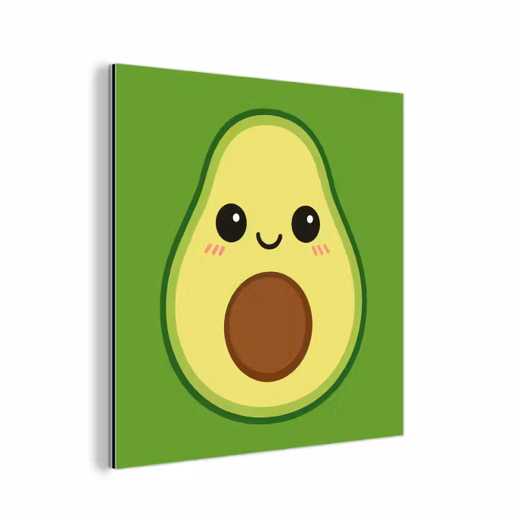 Aluminium schilderij - Avocado - Groen - Speels — 1