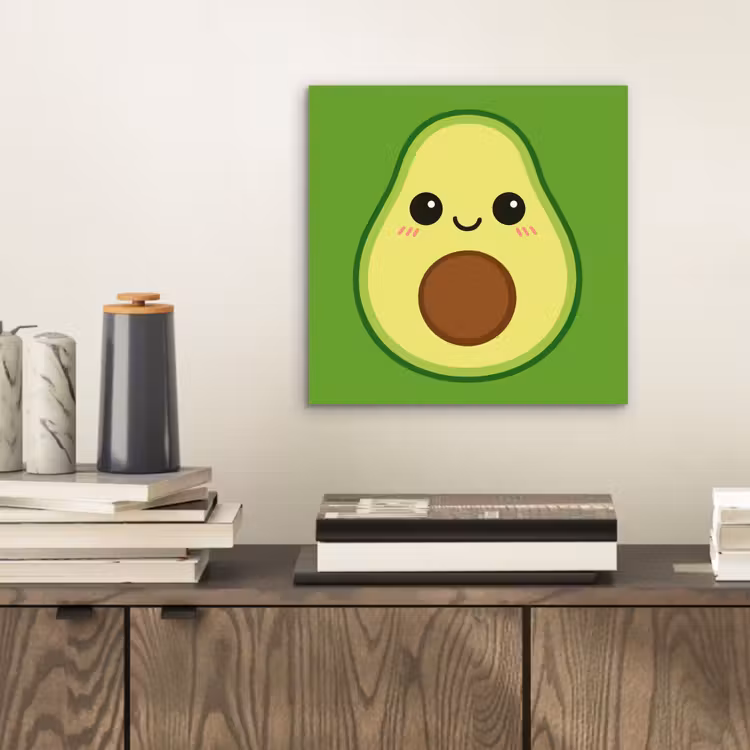 Aluminium schilderij - Avocado - Groen - Speels — 2