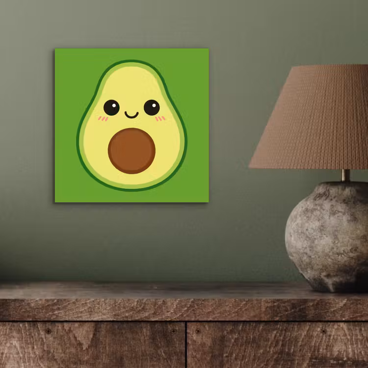 Aluminium schilderij - Avocado - Groen - Speels — 3