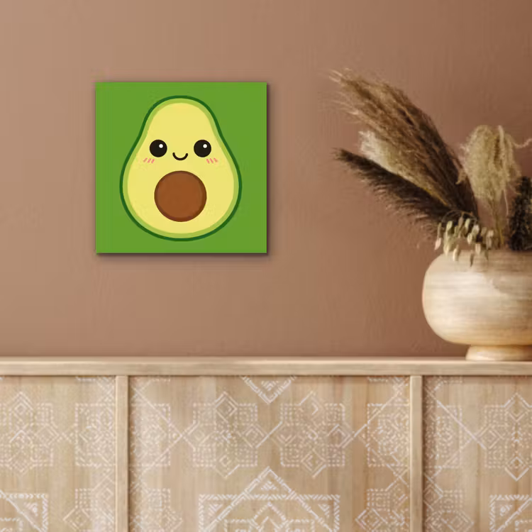 Aluminium schilderij - Avocado - Groen - Speels — 5