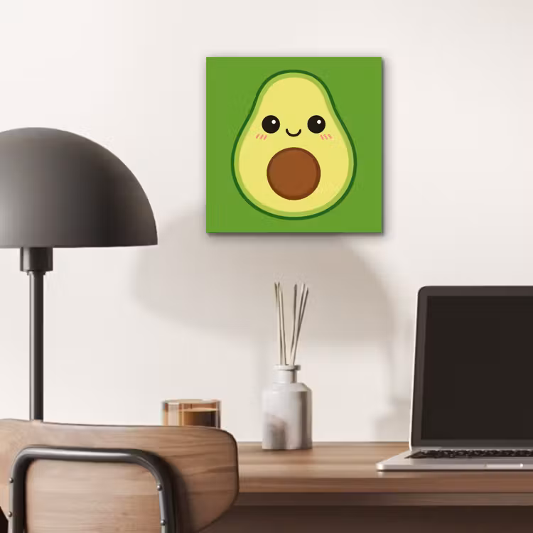 Aluminium schilderij - Avocado - Groen - Speels — 6