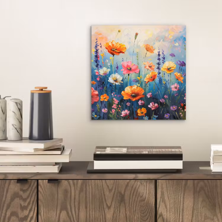 Aluminium schilderij - Bloemen - Natuur - Waterverf - Kunst — 2