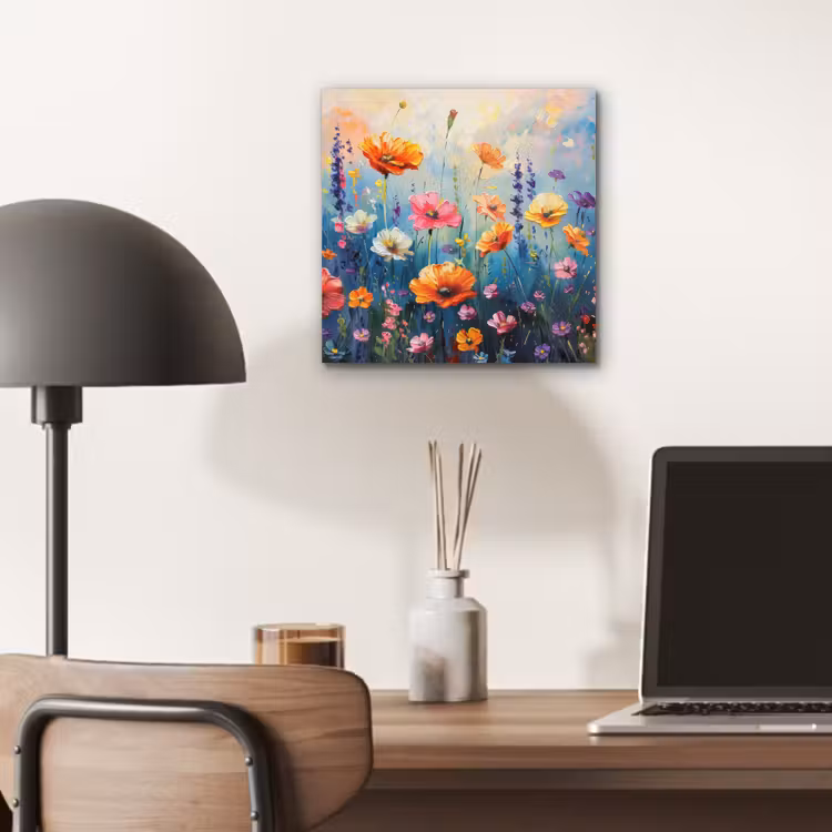 Aluminium schilderij - Bloemen - Natuur - Waterverf - Kunst — 6