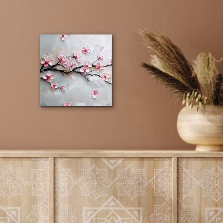 Aluminium schilderij - Bloesem - Kunstzinnig - Roze - Sakura — 5