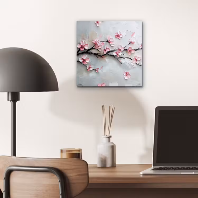 Aluminium schilderij - Bloesem - Kunstzinnig - Roze - Sakura — 6
