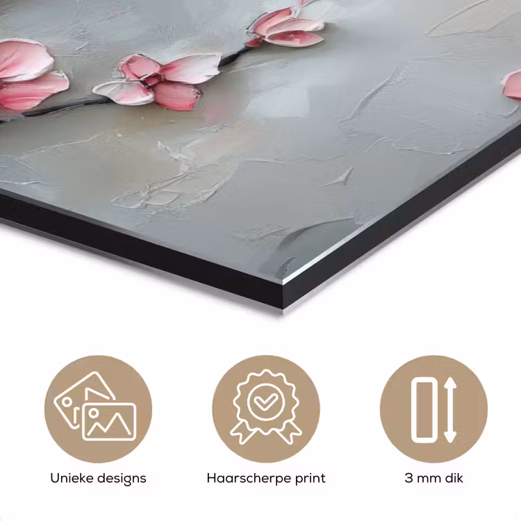 Aluminium schilderij - Bloesem - Kunstzinnig - Roze - Sakura — 7