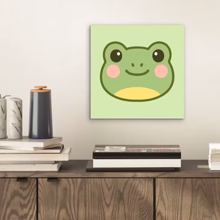 Aluminium schilderij - Kikker - Groen - Vriendelijkheid — 2
