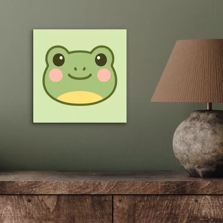 Aluminium schilderij - Kikker - Groen - Vriendelijkheid — 3