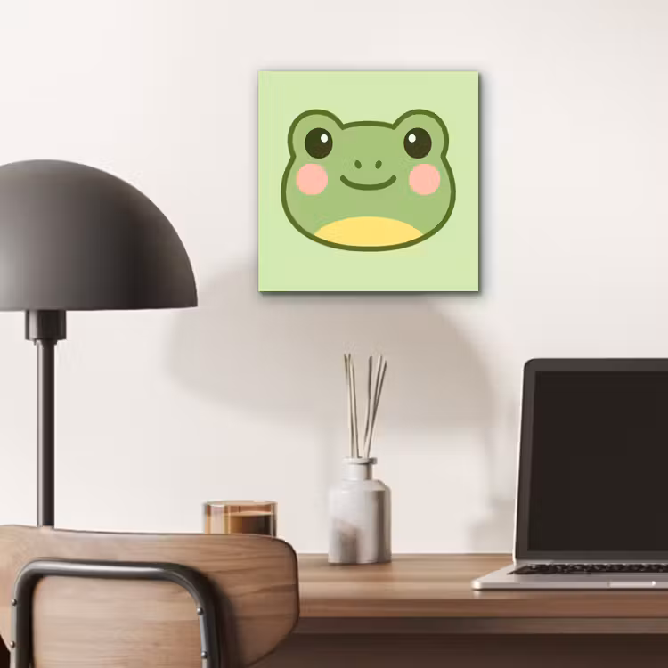 Aluminium schilderij - Kikker - Groen - Vriendelijkheid — 6