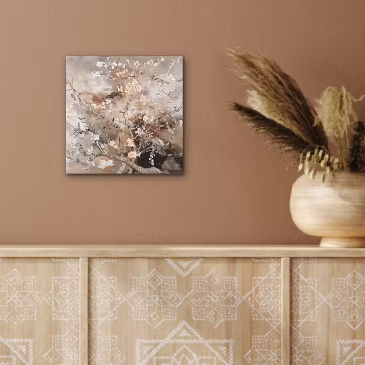 Aluminium schilderij - Amandelbloesem - Kunst - Van Gogh - Beige - Abstract — 5