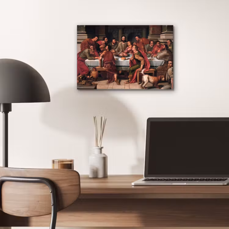 Aluminium schilderij - Het laatste avondmaal - Schilderij van Willem Key — 6