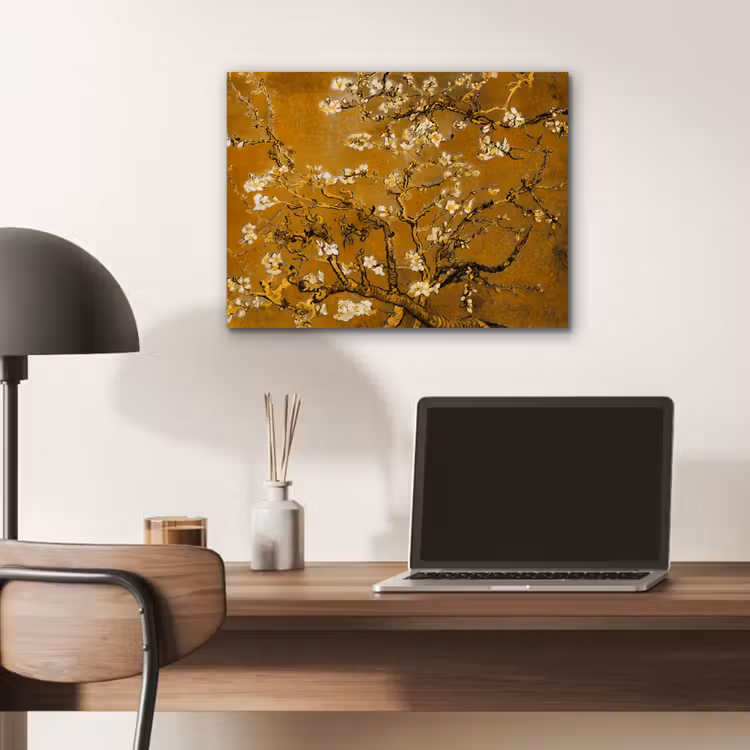Aluminium schilderij - Amandelbloesem - Kunst - Van Gogh - Goud — 6