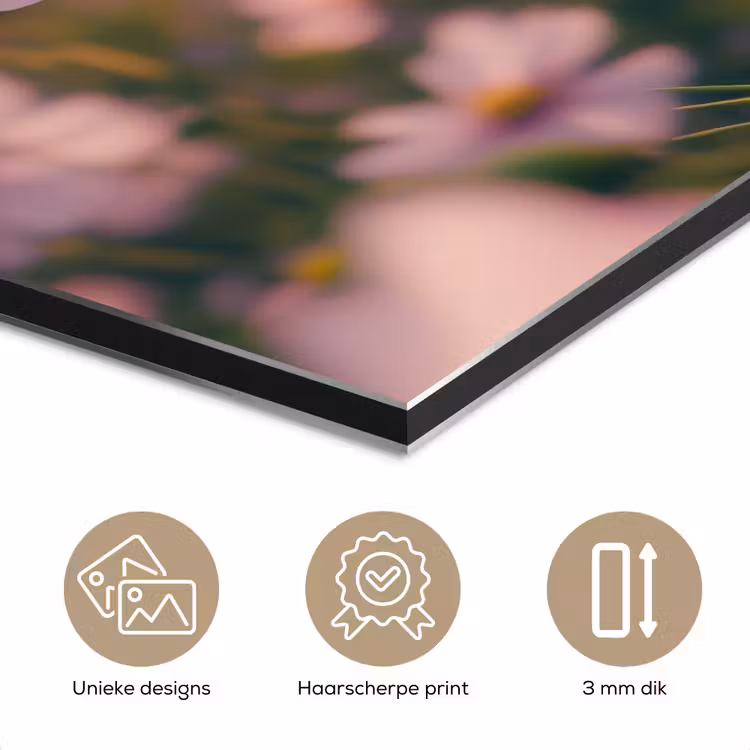 Aluminium schilderij - Bloemen - Paars - Wazig — 7