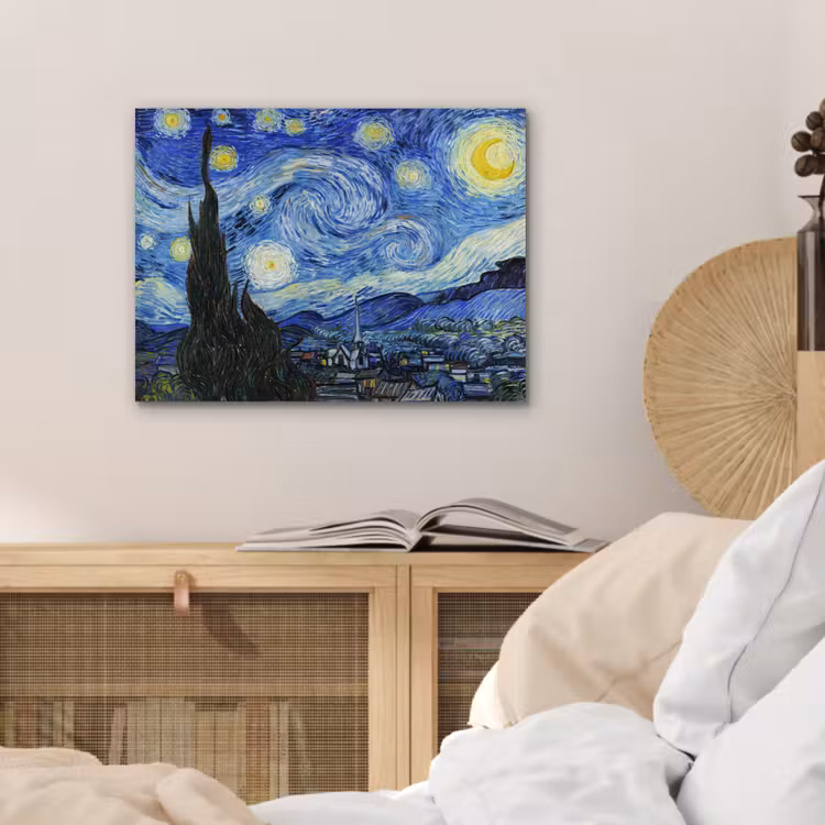 Aluminium schilderij - De sterrennacht - Vincent van Gogh — 4