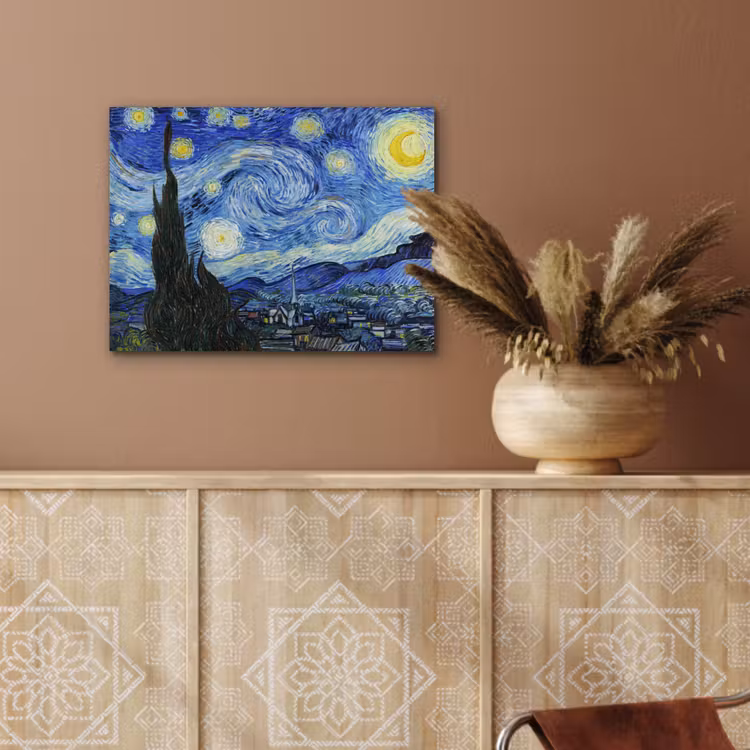 Aluminium schilderij - De sterrennacht - Vincent van Gogh — 5