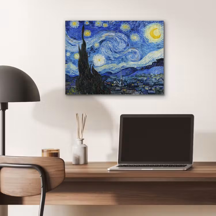 Aluminium schilderij - De sterrennacht - Vincent van Gogh — 6