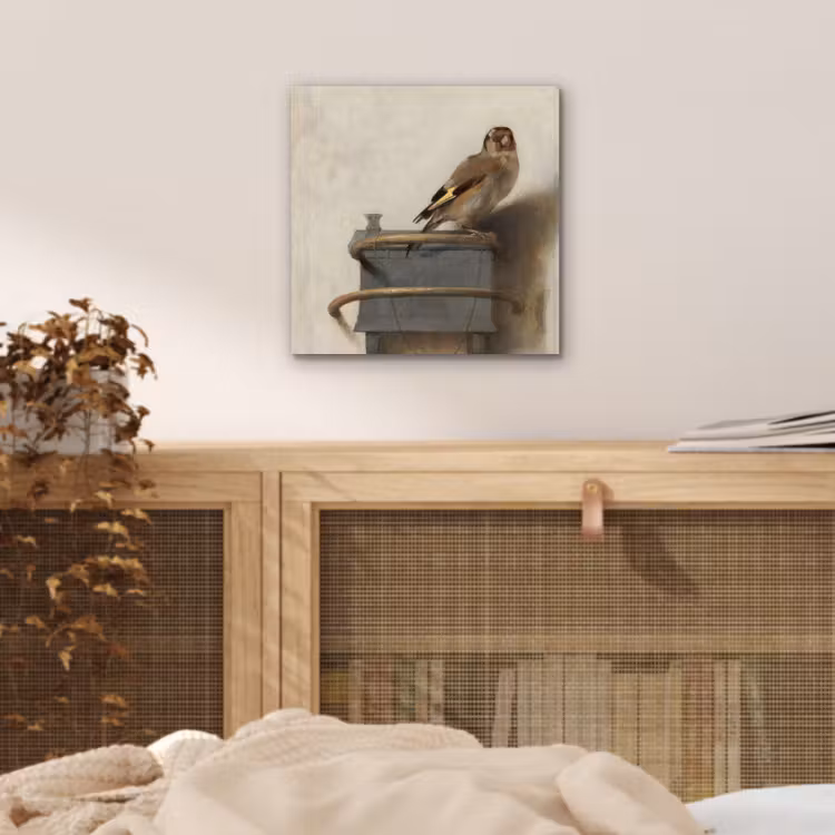 Aluminium schilderij - Het puttertje - Carel Fabritius — 4