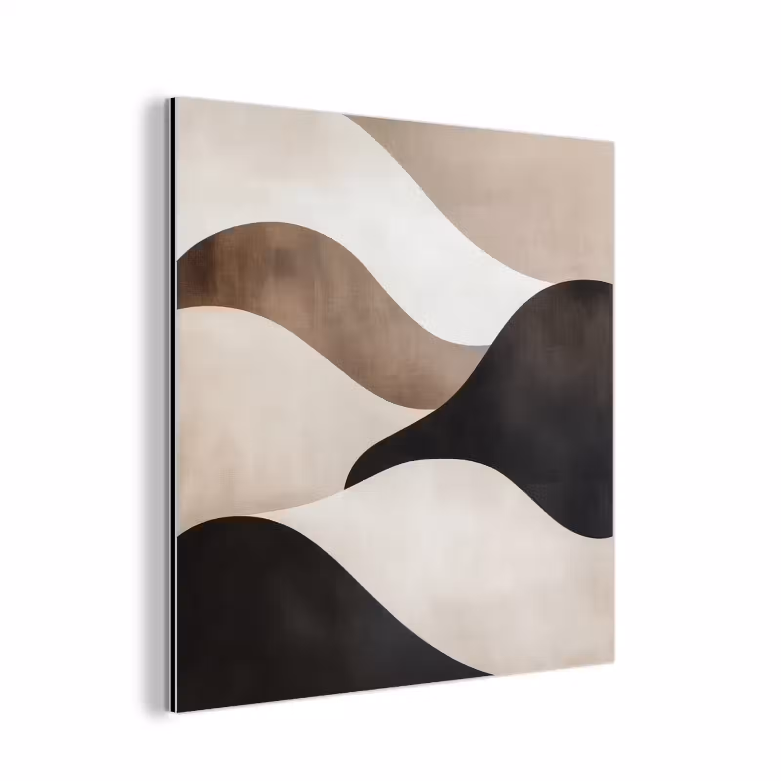 Aluminium schilderij - Golven - Abstract - Beige — 1