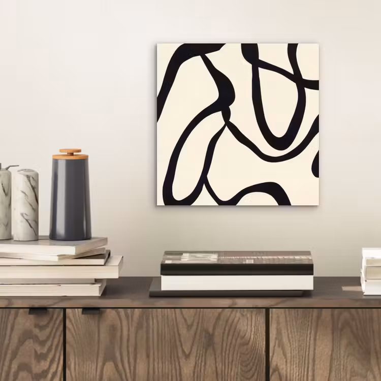 Aluminium schilderij - Abstract - Lijnen - Modern - Beige — 2