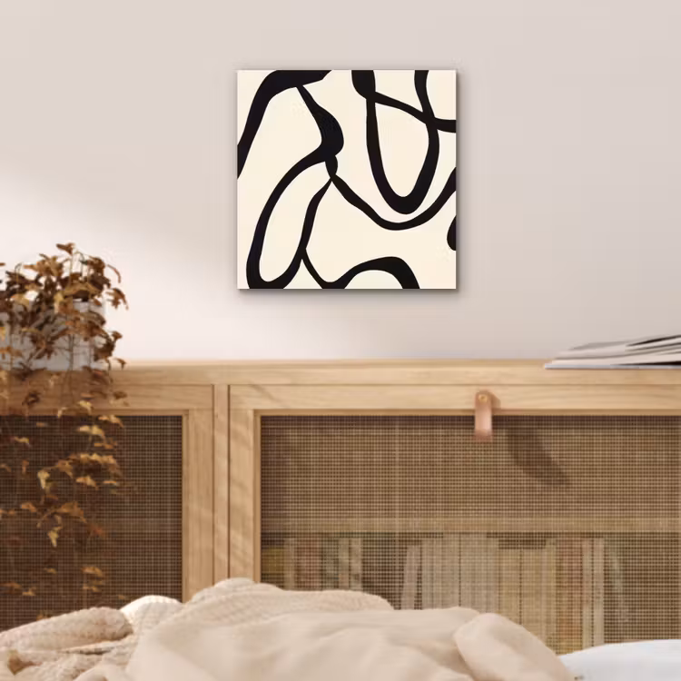 Aluminium schilderij - Abstract - Lijnen - Modern - Beige — 4