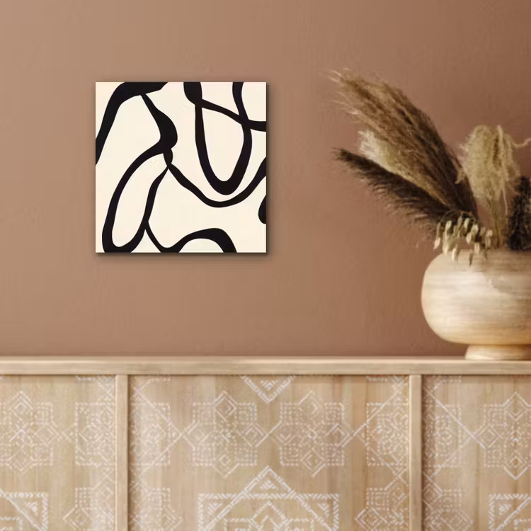 Aluminium schilderij - Abstract - Lijnen - Modern - Beige — 5