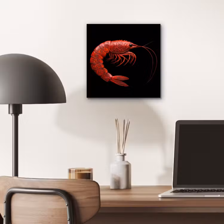 Aluminium schilderij - Garnaal - Rood - Dieren — 6