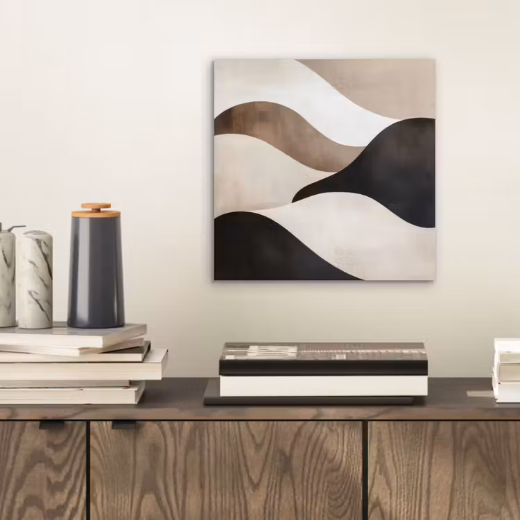 Aluminium schilderij - Golven - Abstract - Beige — 2