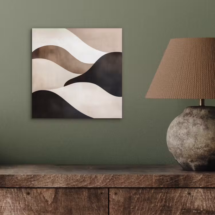 Aluminium schilderij - Golven - Abstract - Beige — 3
