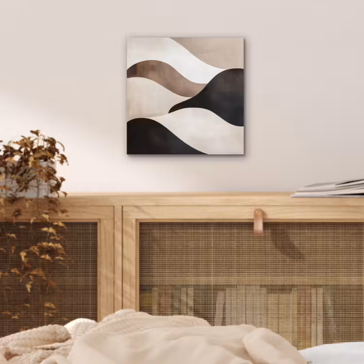 Aluminium schilderij - Golven - Abstract - Beige — 4