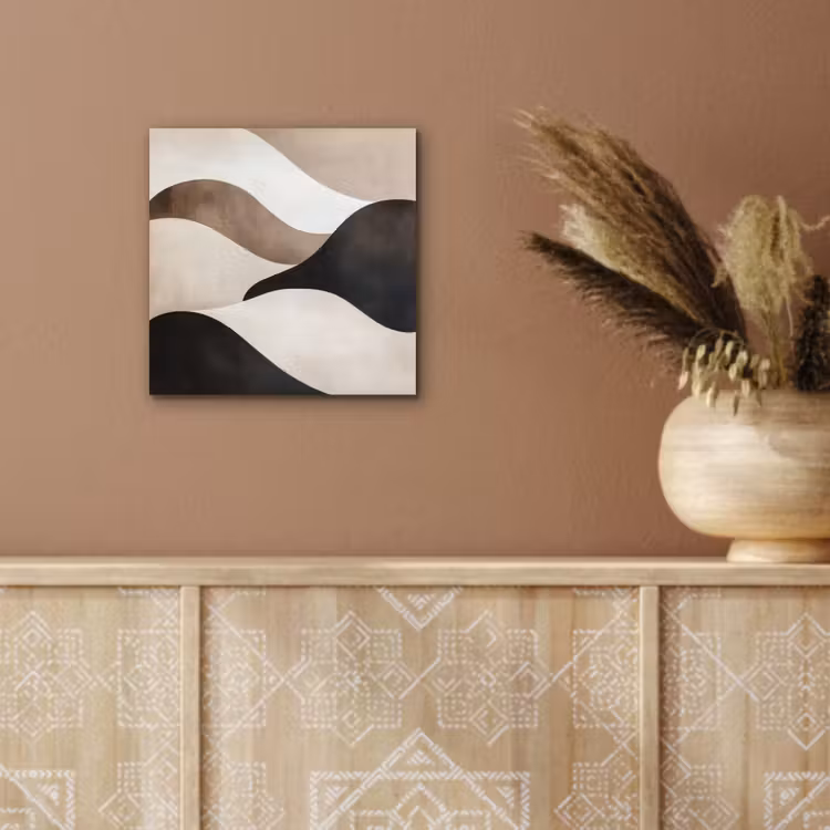 Aluminium schilderij - Golven - Abstract - Beige — 5