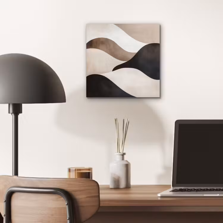Aluminium schilderij - Golven - Abstract - Beige — 6