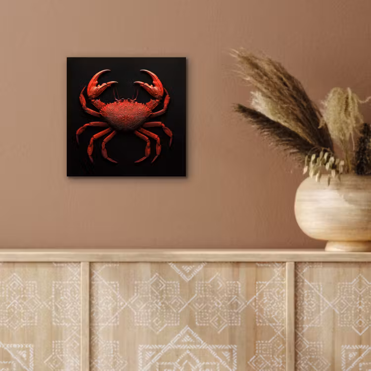Aluminium schilderij - Krab - Rood - Vissen - Schaaldieren — 5