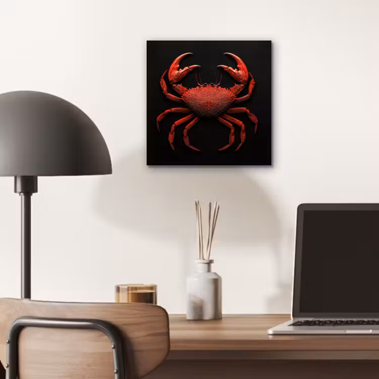 Aluminium schilderij - Krab - Rood - Vissen - Schaaldieren — 6