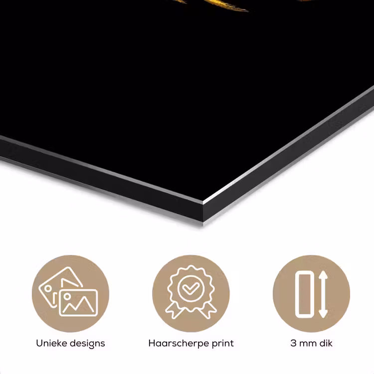 Aluminium schilderij - Kreeft - Geel - Stippen - Effen — 7