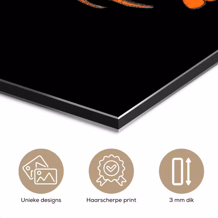 Aluminium schilderij - Kreeft - Oranje - Zwart - Modern — 7