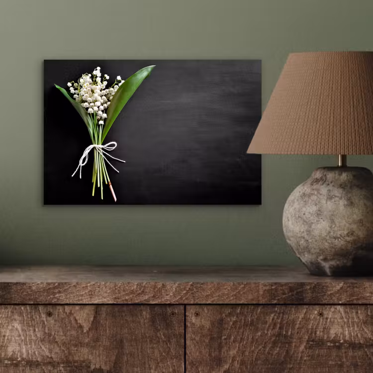 Aluminium schilderij - Lelietjes van dalen - Bloemen - Strik — 3